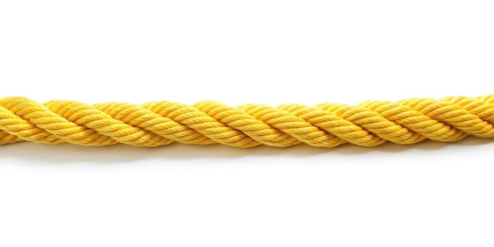 Yellow rope isolated on white background