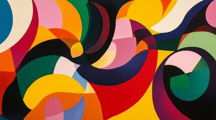 Fototapeta premium Colorful abstract composition creating dynamic visual flow