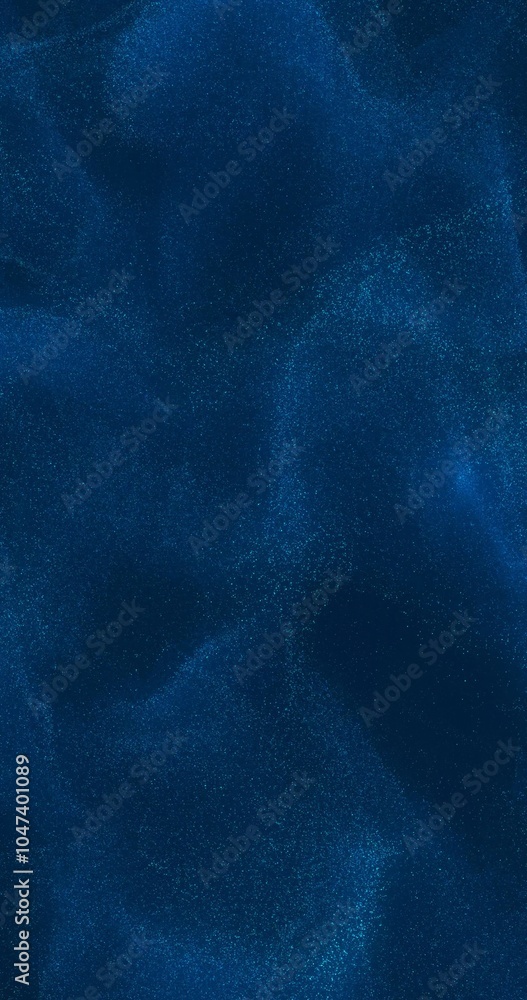 Poster a deep blue background with subtle, shimmering particles creating a soft, flowing texture. ideal for