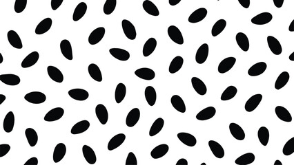 Abstract watermelon seeds pattern vector on transparent background