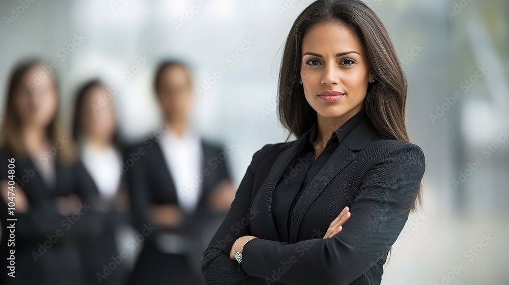 Sticker Confident Businesswoman in Office Setting