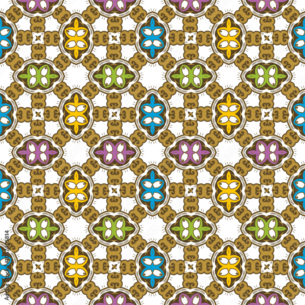 Poster seamless pattern with elegant binding and color. vector illustration