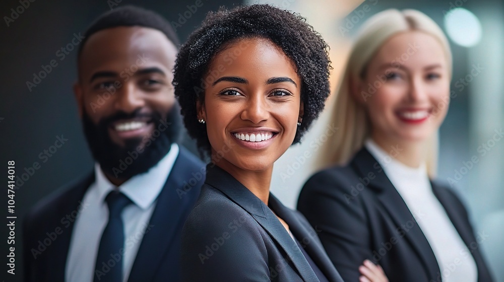 Wall mural Diverse Group of Professionals Smiling Together