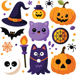 Naklejka premium Halloween Character Stickers Collection Cute Design