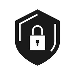  Protection secure lock vector sign. Security and privacy symbol.