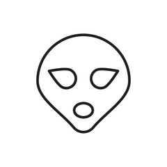 Alien icon logo set vector