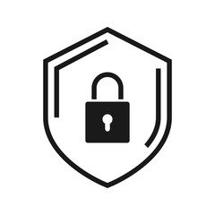  Protection secure lock vector sign. Security and privacy symbol.