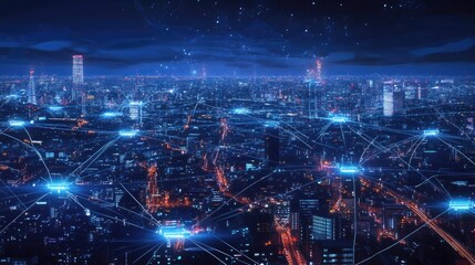 Communication technology , smart connection and network technology concept, using connective device to connect to the secured internet network 