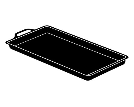 recommend clip art: baking sheet vector silhouette isolated on white bg