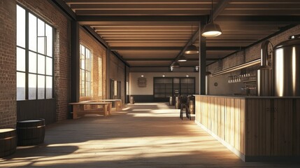Industrial Chic Brewery Interior