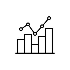 Chart icon logo set vector