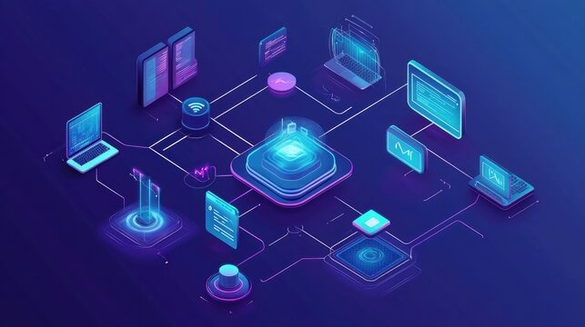 Communication technology , smart connection and network technology concept, using connective device to connect to the secured internet network 