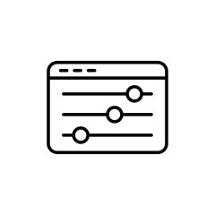 Fototapeta premium Control panel icon logo set vector