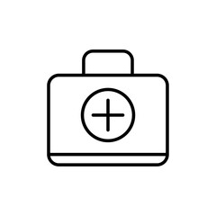 Doctor bag icon logo set vector