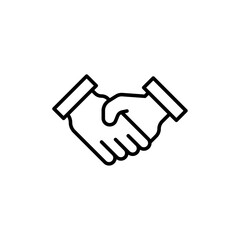 Handshake icon logo set vector