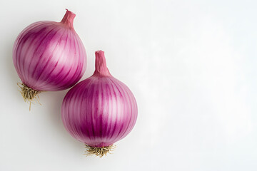 Red Onion on White Background: A Fresh and Vibrant Ingredient for Culinary Use