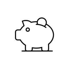 Obraz premium Piggy bank icon logo set vector