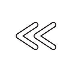 Obraz premium Previous arrow icon logo set vector