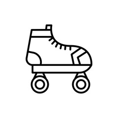 Roller skates icon logo set vector