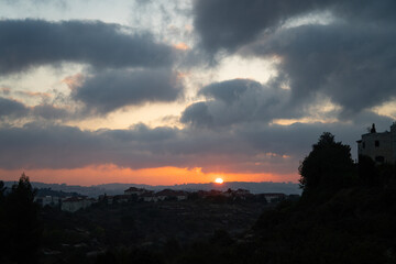 Sunrise over Jerusalem, Israel