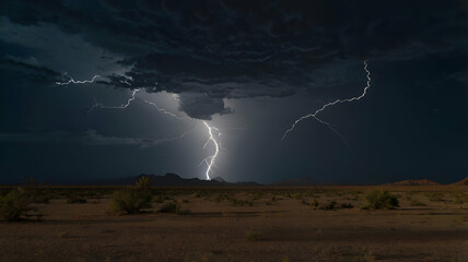lightning in the night
