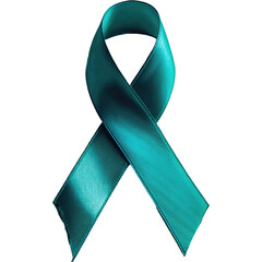 A cervical cancer awareness ribbon bow teal