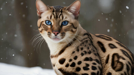 cat in snow