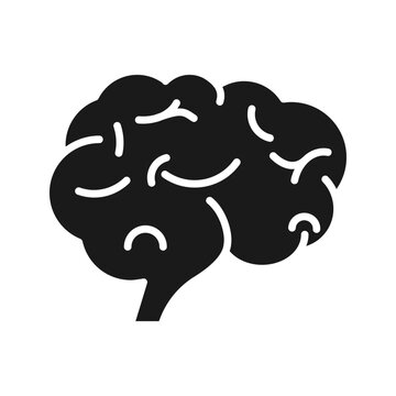 recommend clip art: Brain or mind side view flat vector icon for medical apps and websites