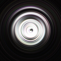 Colorful radial motion effect. Abstract rounded background. Color curves and sphere.