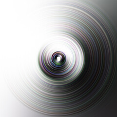 Colorful radial motion effect. Abstract rounded background. Color curves and sphere.
