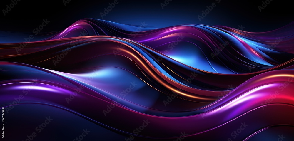 Poster abstract waves of color creating a dynamic, fluid visual experience.
