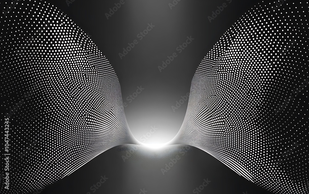 Aufkleber abstract grayscale background with dotted lines forming a v shape.