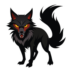 Angry Fox Vector Illustration, Cartoon Animal Design