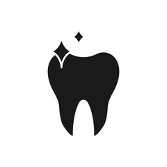 Vector tooth icon isolated on white background
