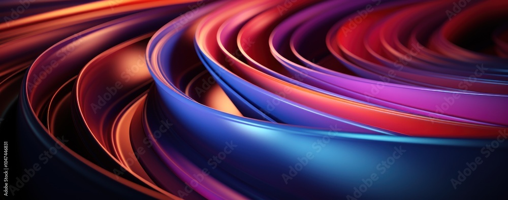 Poster a vibrant, swirling pattern of colored waves creating a dynamic visual effect.