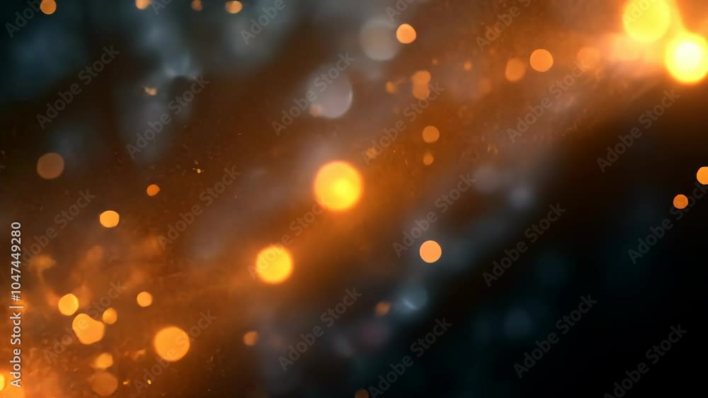 Poster glistening particles illuminating the dark background in a mesmerizing display captured in high reso