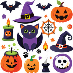 Halloween Party Festive Decorations Cute Spooky Bats