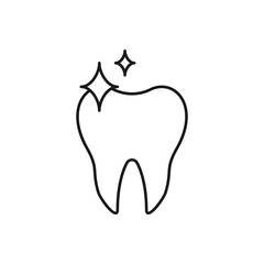 Vector tooth icon isolated on white background
