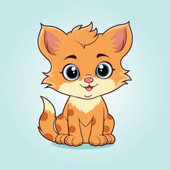 Vector cute cat illustration