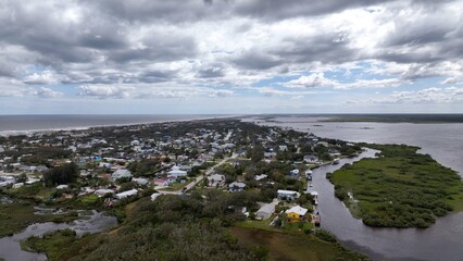 Houses and homes by the beach enjoying coastal living in St Augustine Florida 