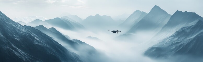 Drone advancements shaping a futuristic, technology-driven industry theme.