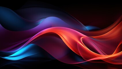 Abstract waves of color in vibrant hues create a dynamic visual flow.