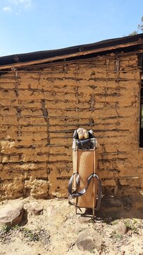 mochila de palha usada por carregadores do povo Pem&oacute;n, chamada Guayare, no trekking at&eacute; o monte roraima, venezuela 