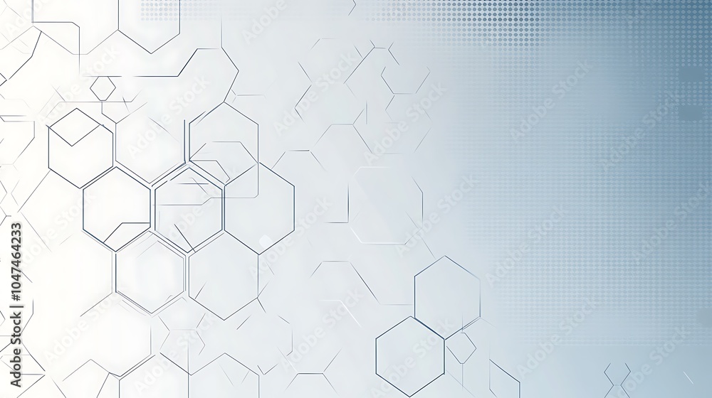 Aufkleber Abstract white background with hexagonal pattern.