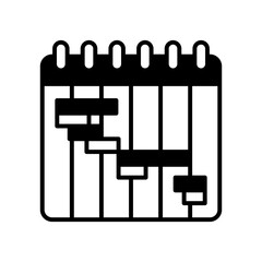 Project Plan Glyph Icon, Vector illustration