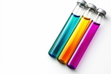 Test Tubes with Colored Liquids for Chemistry