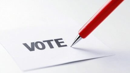 Close-Up of a Ballot Being Cast in an Election