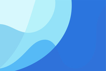 Abstract blue gradient background with curved shapes.