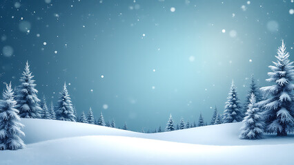 Winter Christmas theme background ideal for greeting cards banners with ample text space.