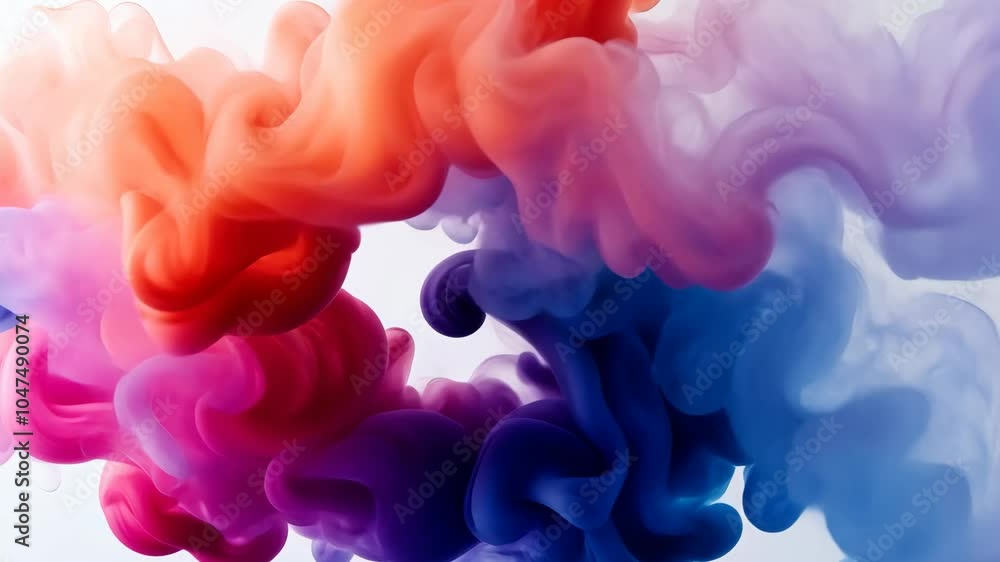 Poster colorful smoke swirls create mesmerizing patterns in a vibrant display of swirling hues